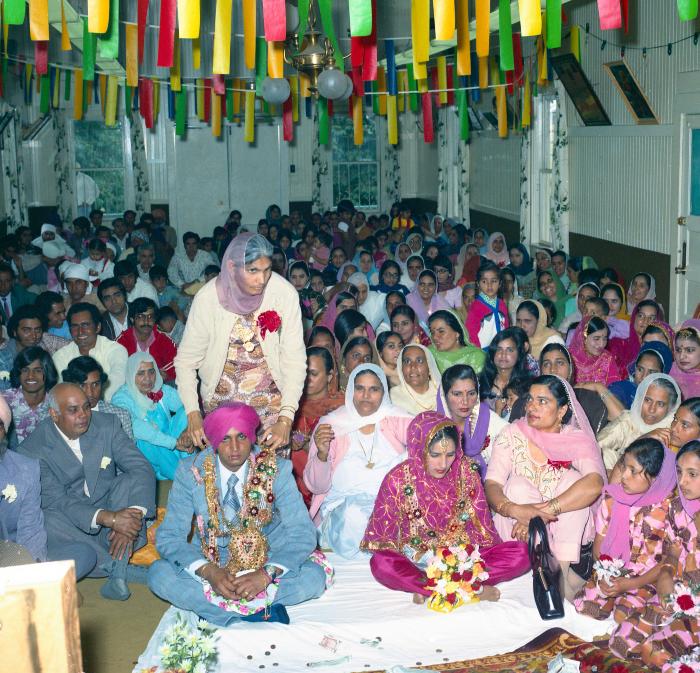 [Group photo of Baldave Sidhu and Sharn Kingra wedding]