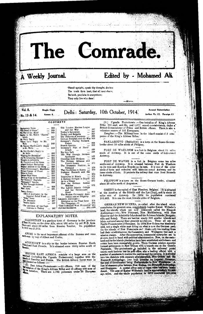 The Comrade: A Weekly Journal. Volume 8, Numbers 13-14