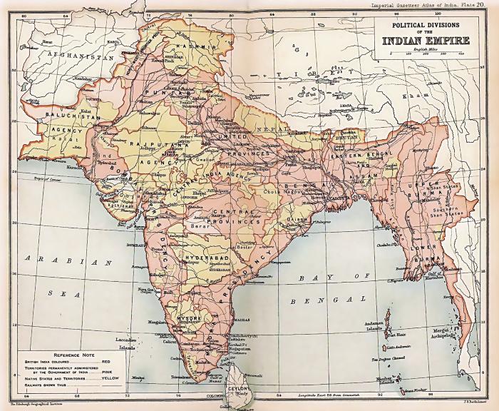 Political divisions of the Indian empire