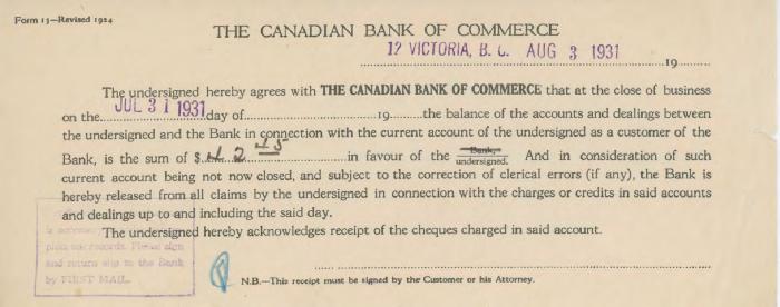 [The Canadian Bank of Commerce Form 13]
