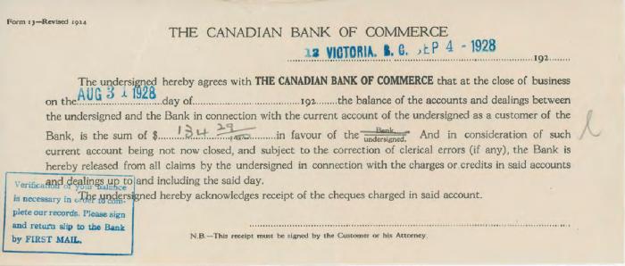 [The Canadian Bank of Commerce : Form 13]