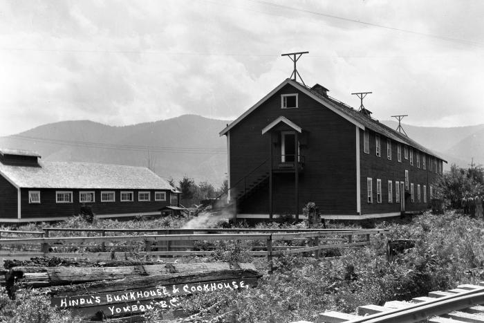 [Photo of a bunkhouse and cookhouse, Youbou, BC]