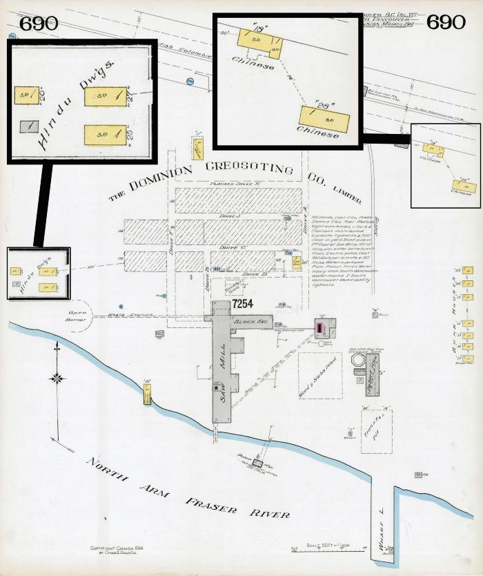 [Map of the Dominion Creosoting and Lumber Company Limited]