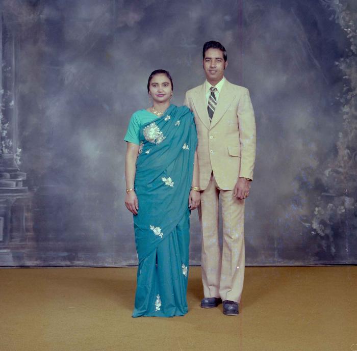 [Photo of Hardev Sandhu with an unidentified woman]
