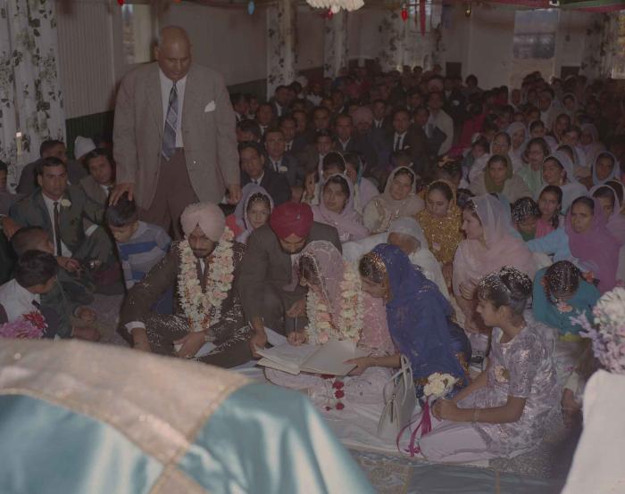 [Photo of Randawa Singh Harder with an unidentified bride]