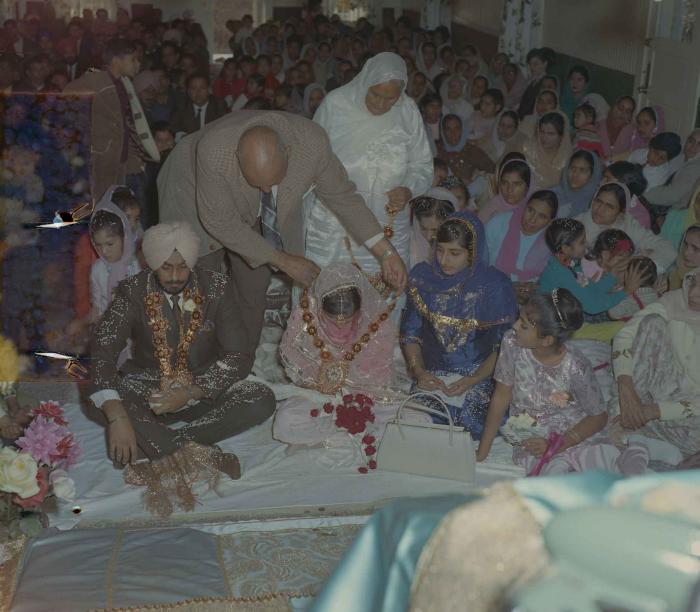 [Photo of Randawa Singh Harder with an unidentified bride]
