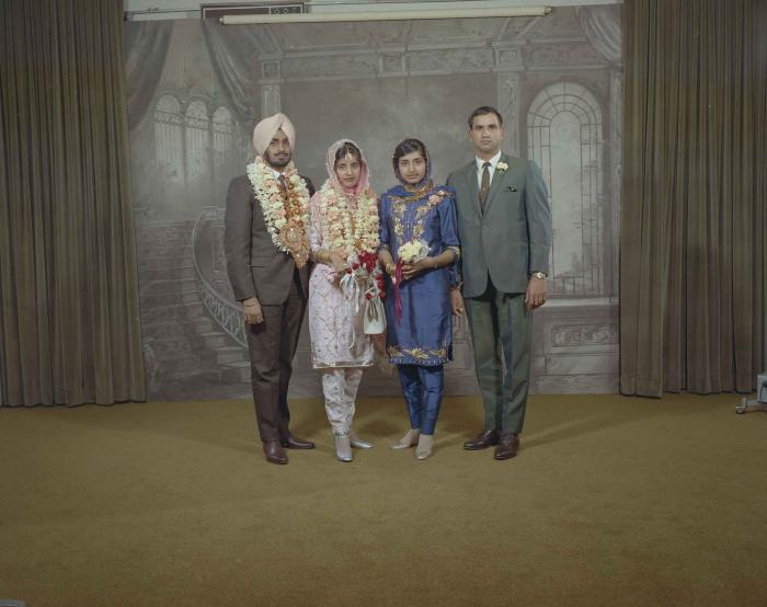 [Photo of Randawa Singh Harder with an unidentified bride]