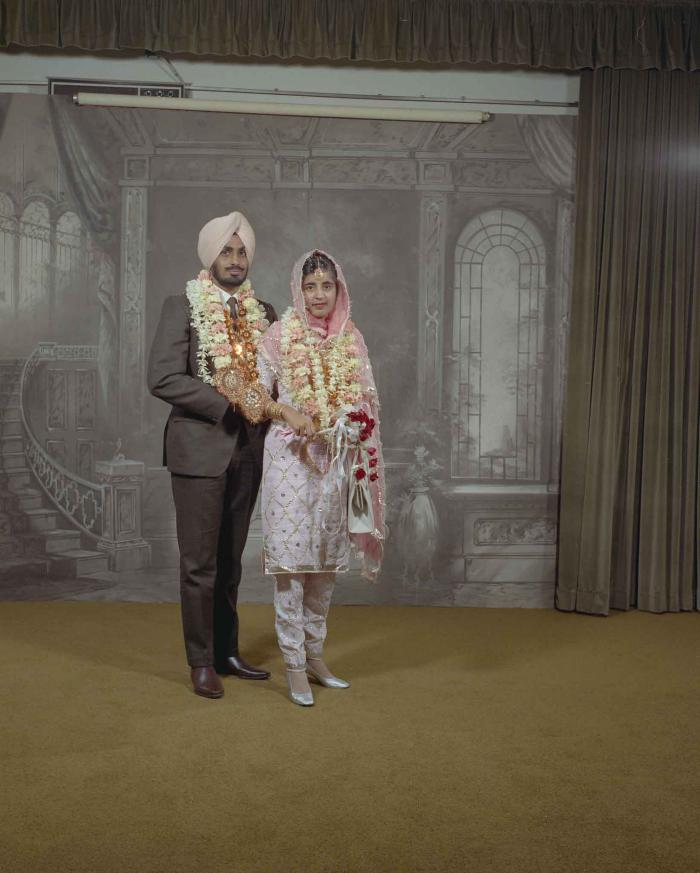 [Photo of Randawa Singh Harder with an unidentified bride]