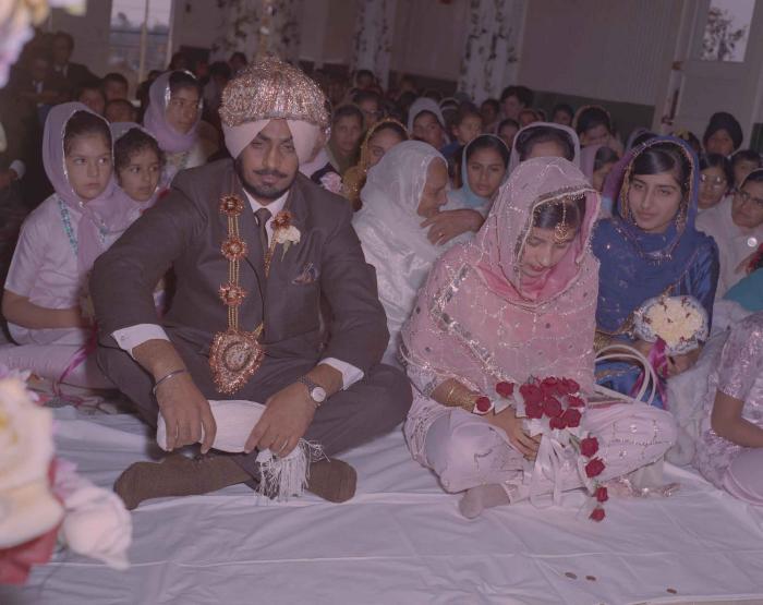 [Photo of Randawa Singh Harder with an unidentified bride]