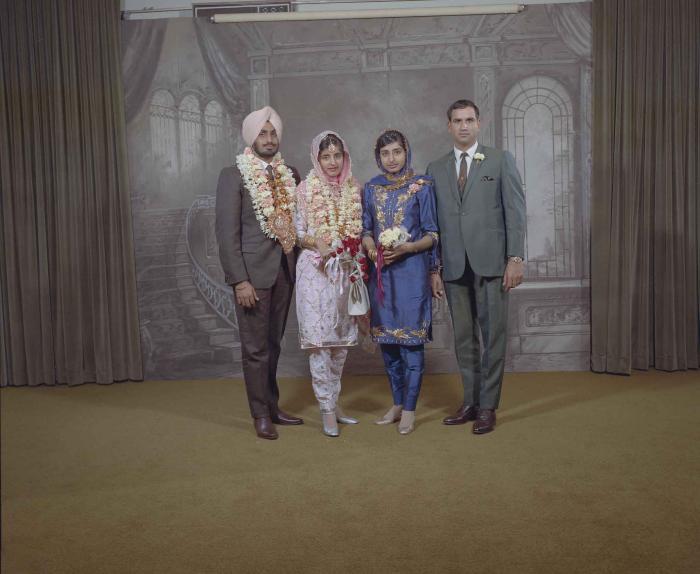 [Photo of Randawa Singh Harder with an unidentified bride]