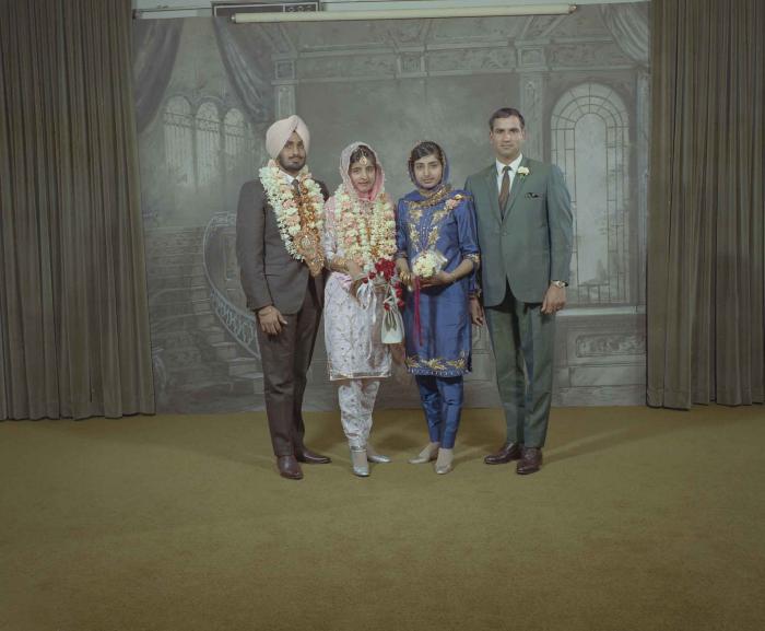 [Photo of Randawa Singh Harder with an unidentified bride]