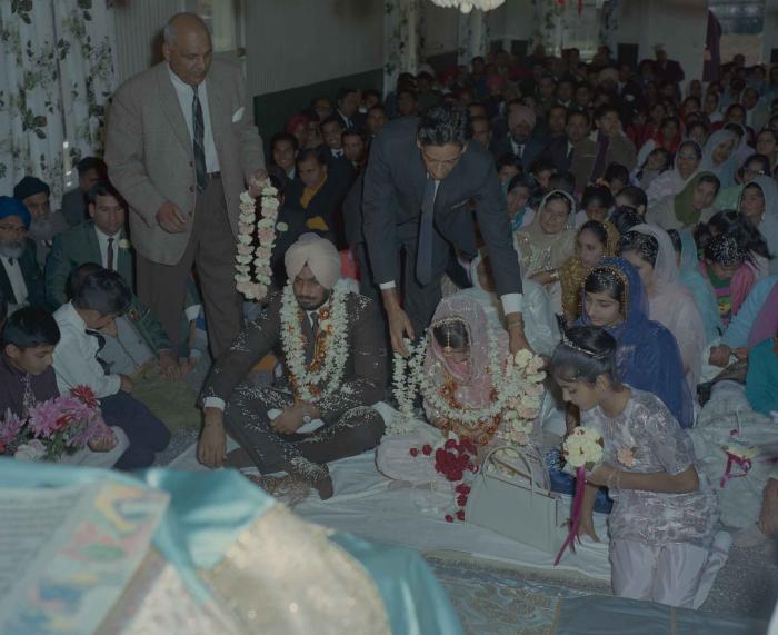 [Photo of Randawa Singh Harder with an unidentified bride]