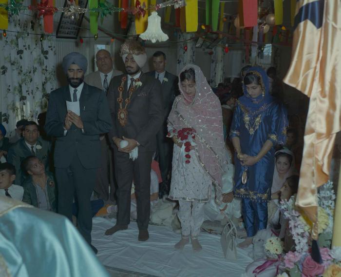 [Photo of Randawa Singh Harder with an unidentified bride]