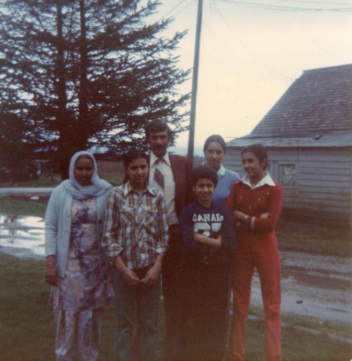 [Photo of Surjit Kaur and family]