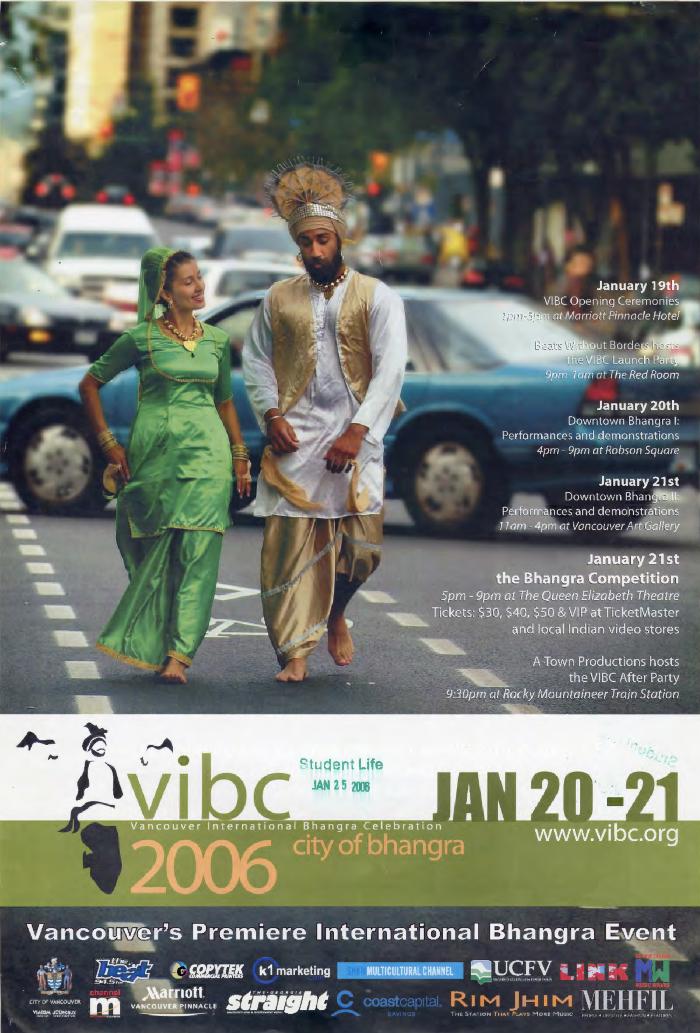 [Poster titled, Vancouver international bhangra celebration]