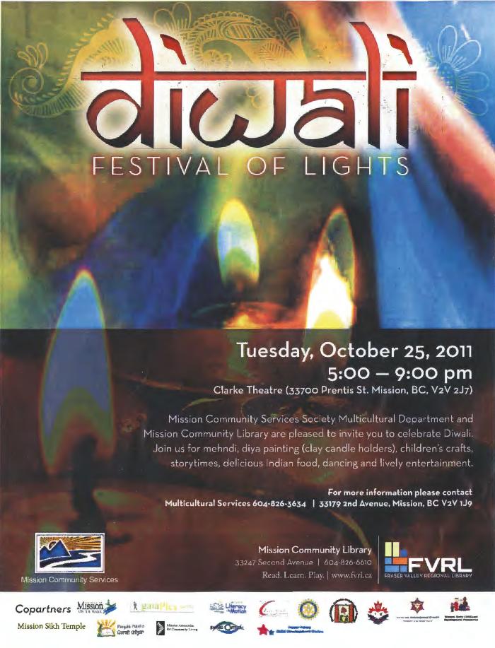 [Poster titled, Diwali festival of lights]