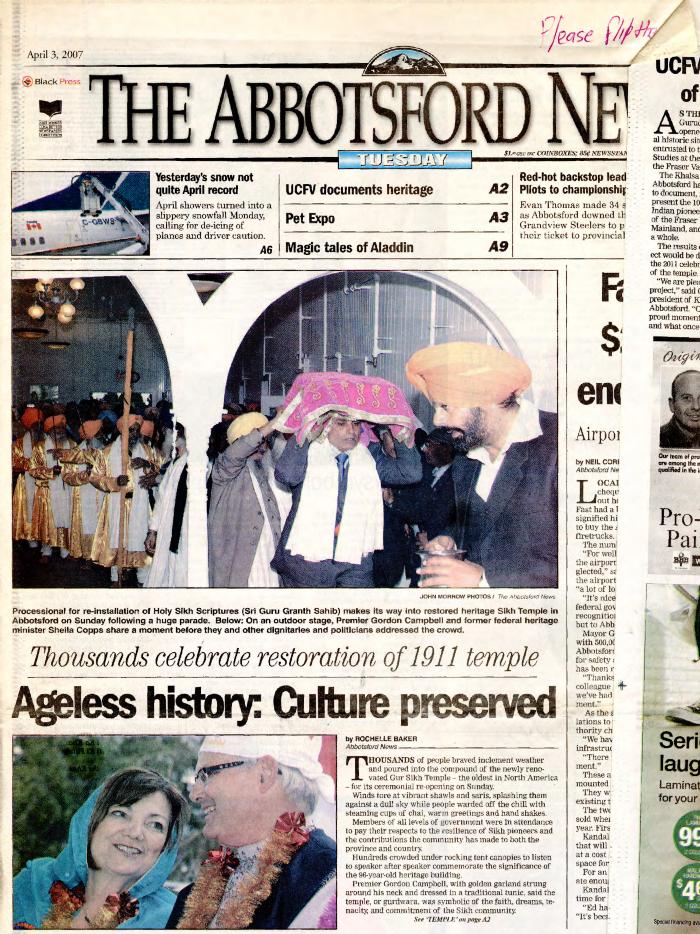 [Newspaper clipping titled, Ageless history: culture preserved]