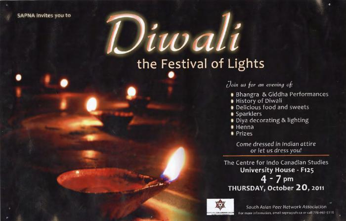 [Poster tilted, Diwali the festival of lights]