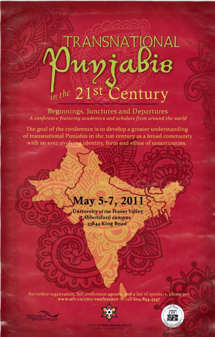 [Poster titled, Transnational Punjabis in the 21st century]