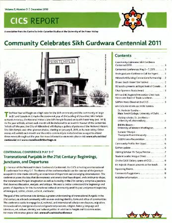 [CICS Report: community celebrates Sikh Gurdwara centennial 2011]