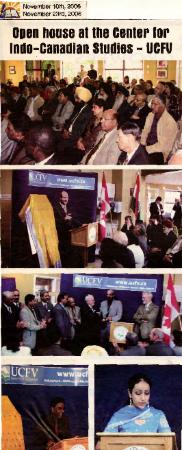 [Newspaper clipping titled, Open house at the center for Indo-Canadian Studies - UCFV]