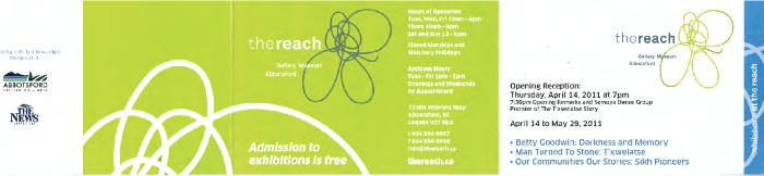 [Brochure for The Reach Gallery Museum Abbotsford]
