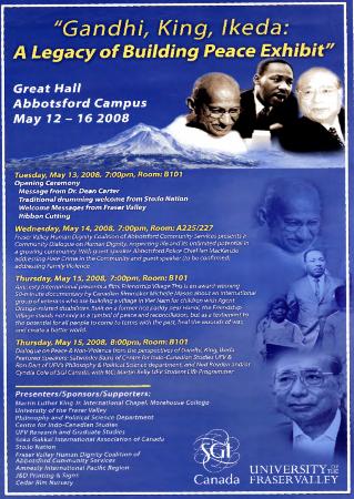 Gandhi, King, Ikeda: a legacy of building peace exhibit [poster]