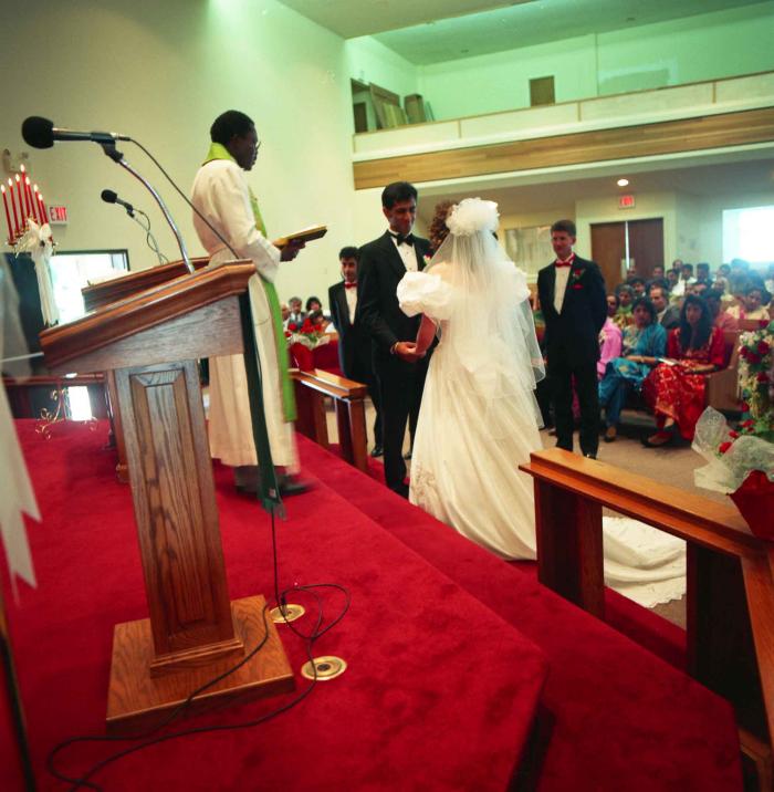 [Photo of Mal Gill and Leanne Neitch in the church]