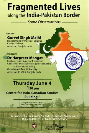 Fragmented lives along the India-Pakistan border: some observations [poster]