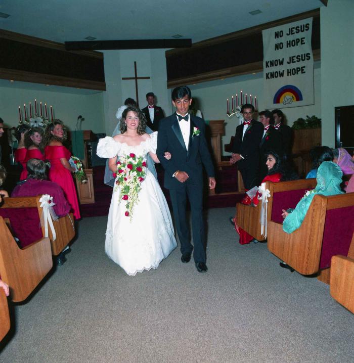 [Photo of Mal Gill and Leanne Neitch in the church]