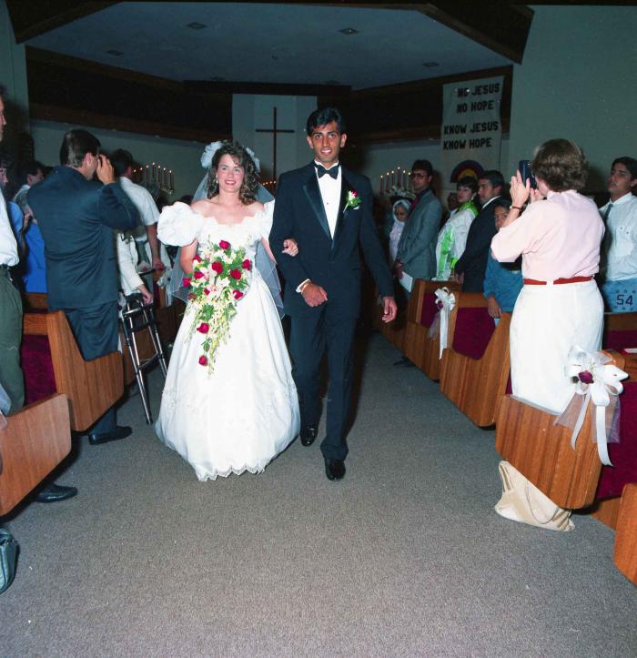 [Photo of Mal Gill and Leanne Neitch in the church]