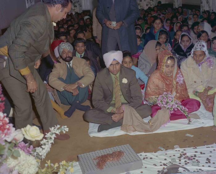 [Photo of Balbir Singh Surah with an unidentified bride]