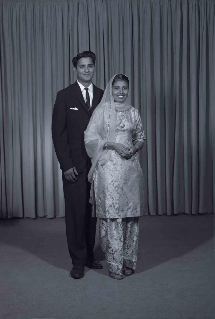 [Photo of Gurmel Singh and an unidentified bride]