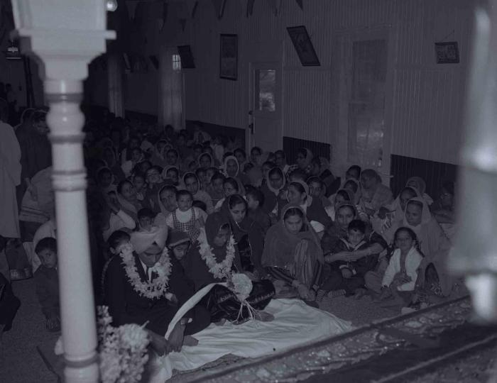 [Photo of Gurmel Singh and an unidentified bride]