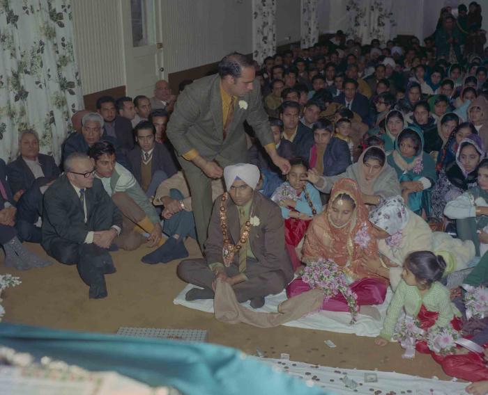 [Photo of Balbir Singh Surah with an unidentified bride]