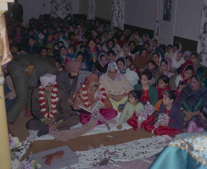 [Photo of Balbir Singh Surah with an unidentified bride]