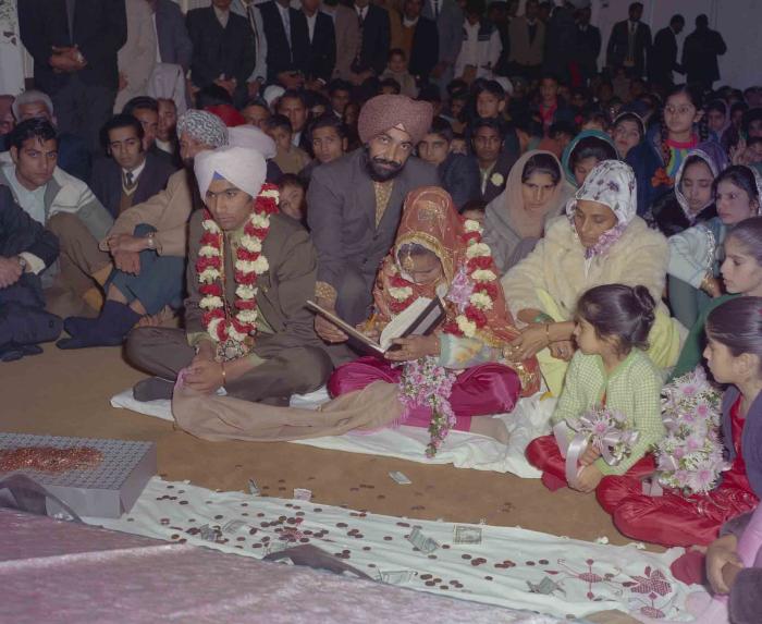 [Photo of Balbir Singh Surah with an unidentified bride]