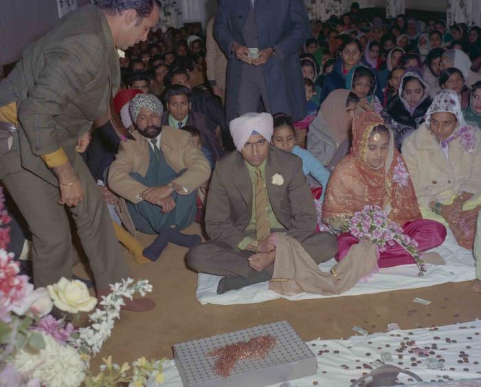 [Photo of Balbir Singh Surah with an unidentified bride]