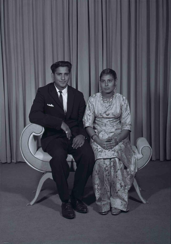 [Photo of Gurmel Singh and an unidentified bride]
