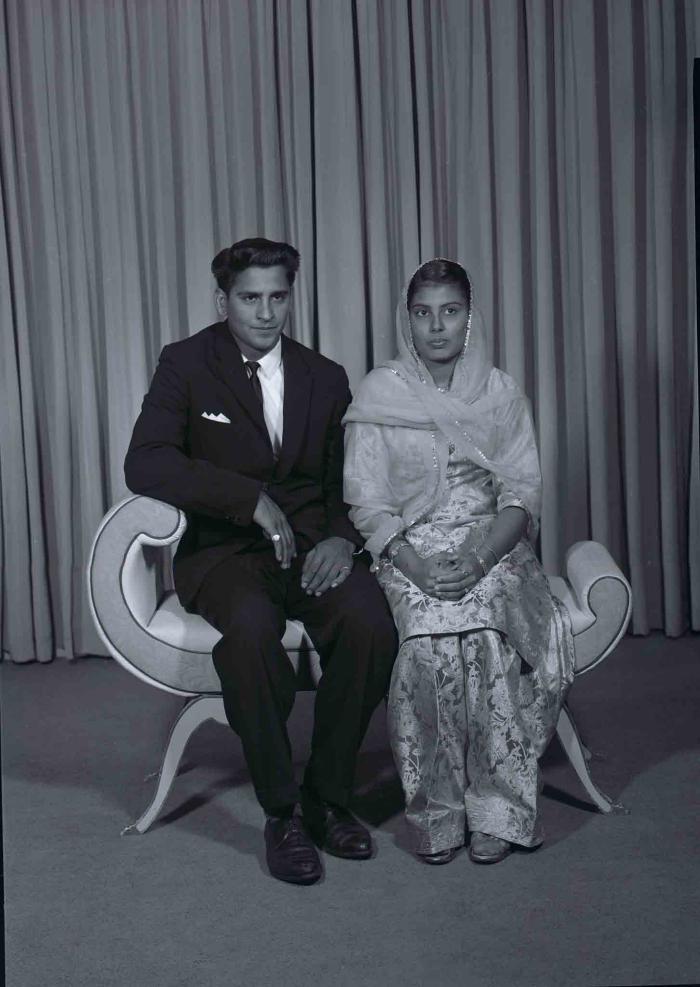 [Photo of Gurmel Singh and an unidentified bride]