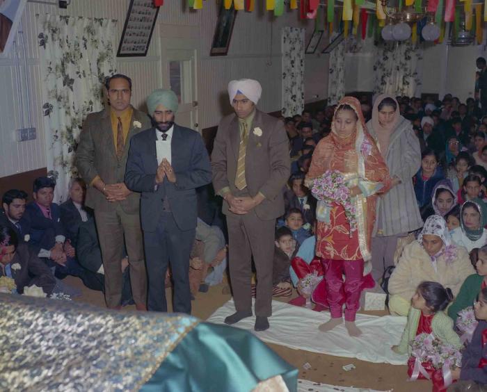 [Photo of Balbir Singh Surah with an unidentified bride]