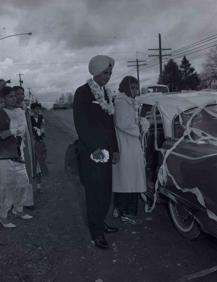 [Photo of Gurmel Singh and an unidentified bride]