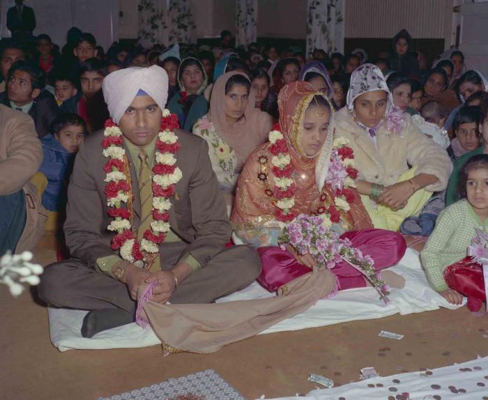 [Photo of Balbir Singh Surah with an unidentified bride]