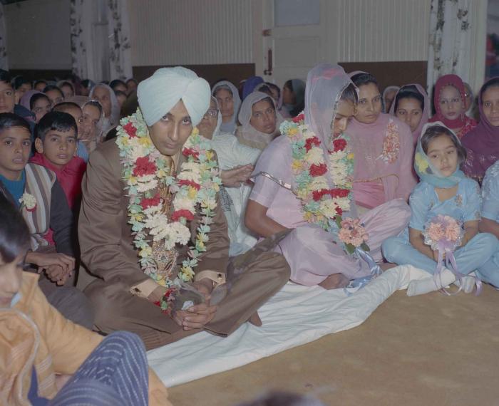 [Photo of Gurmel Singh with an unidentified bride]