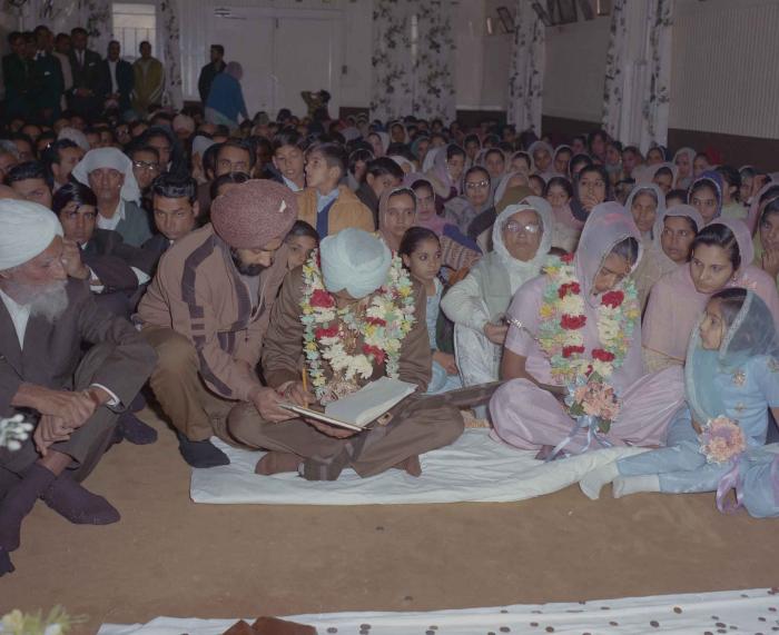 [Photo of Gurmel Singh with an unidentified bride]
