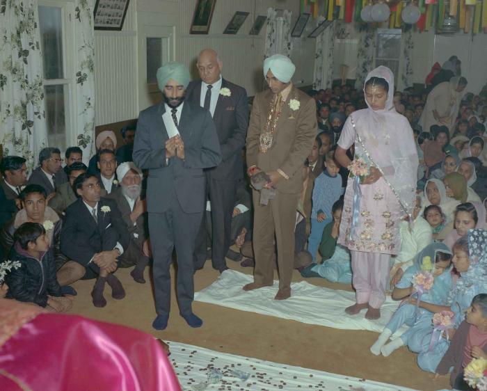 [Photo of Gurmel Singh with an unidentified bride]