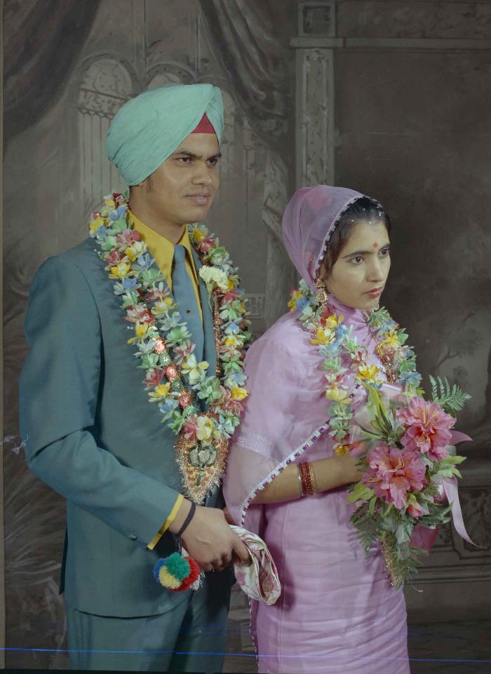 [Photo of Sukhdarshan Singh Gill with an unidentified bride]