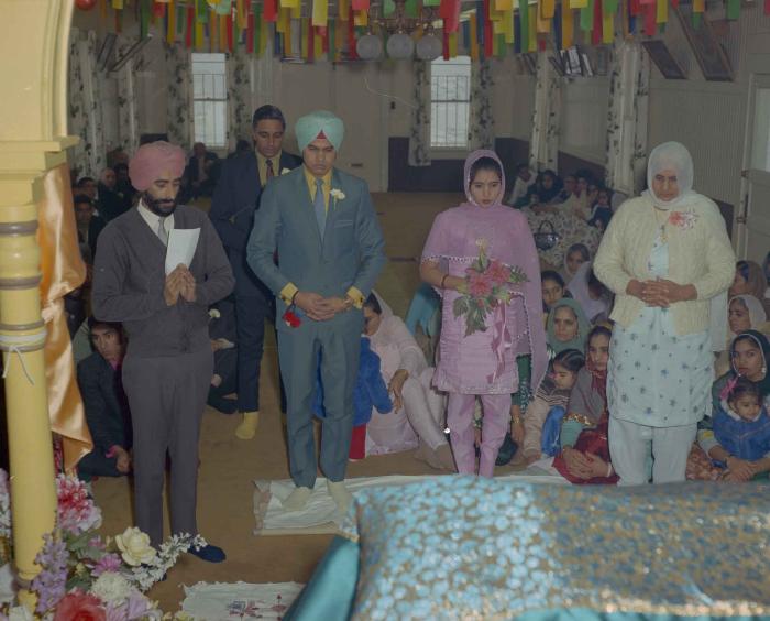 [Photo of Sukhdarshan Singh Gill with an unidentified bride]