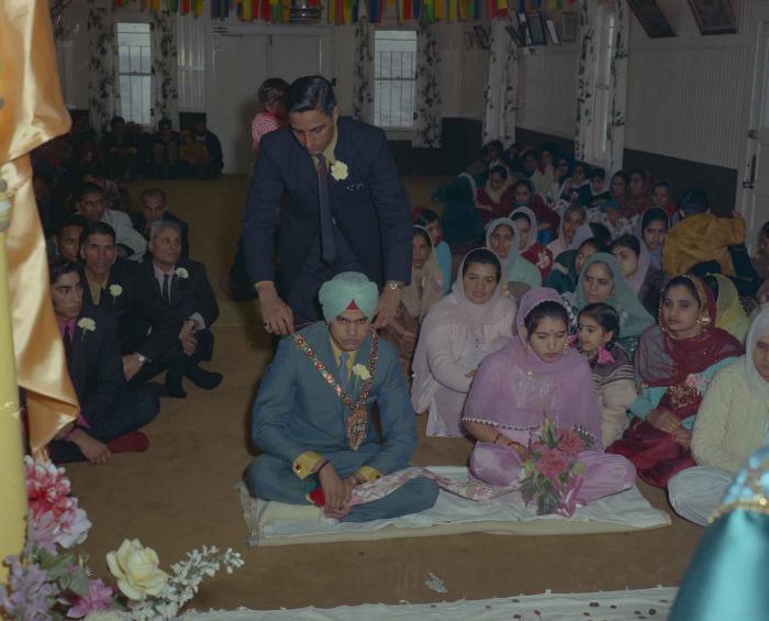 [Photo of Sukhdarshan Singh Gill with an unidentified bride]
