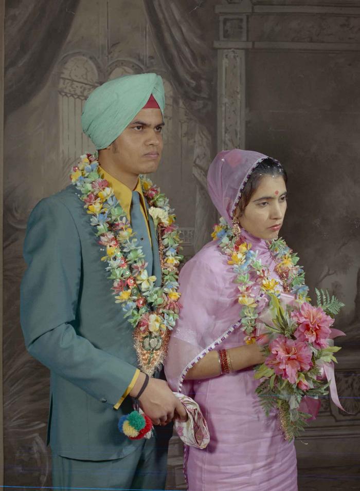 [Photo of Sukhdarshan Singh Gill with an unidentified bride]